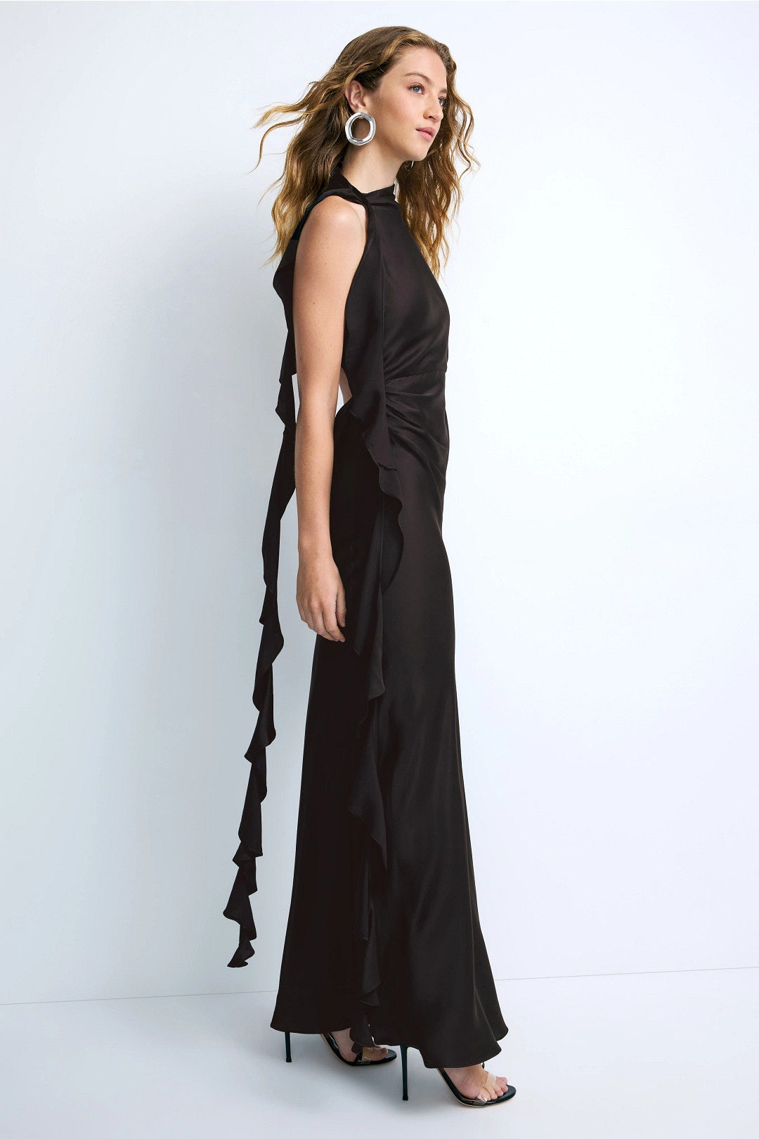 Agnes Draped Ruffle Maxi Dress by Shona Joy 1