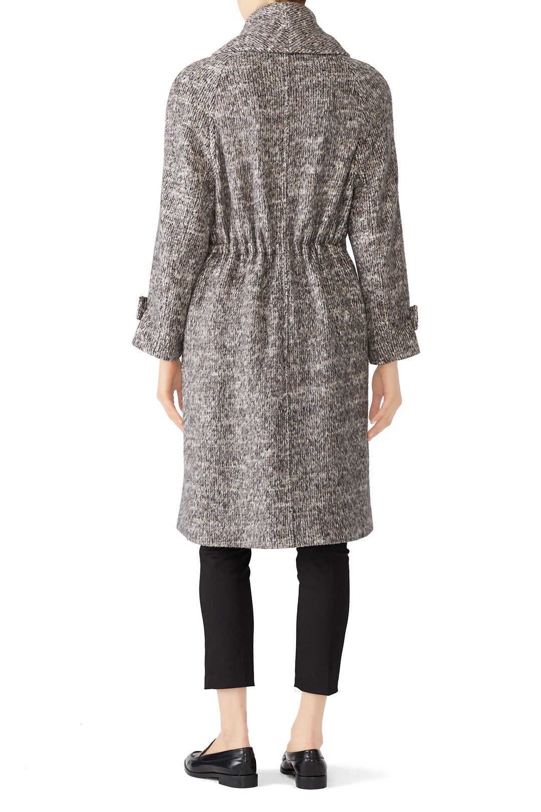 Grey Marled Coat by HALSTON 2