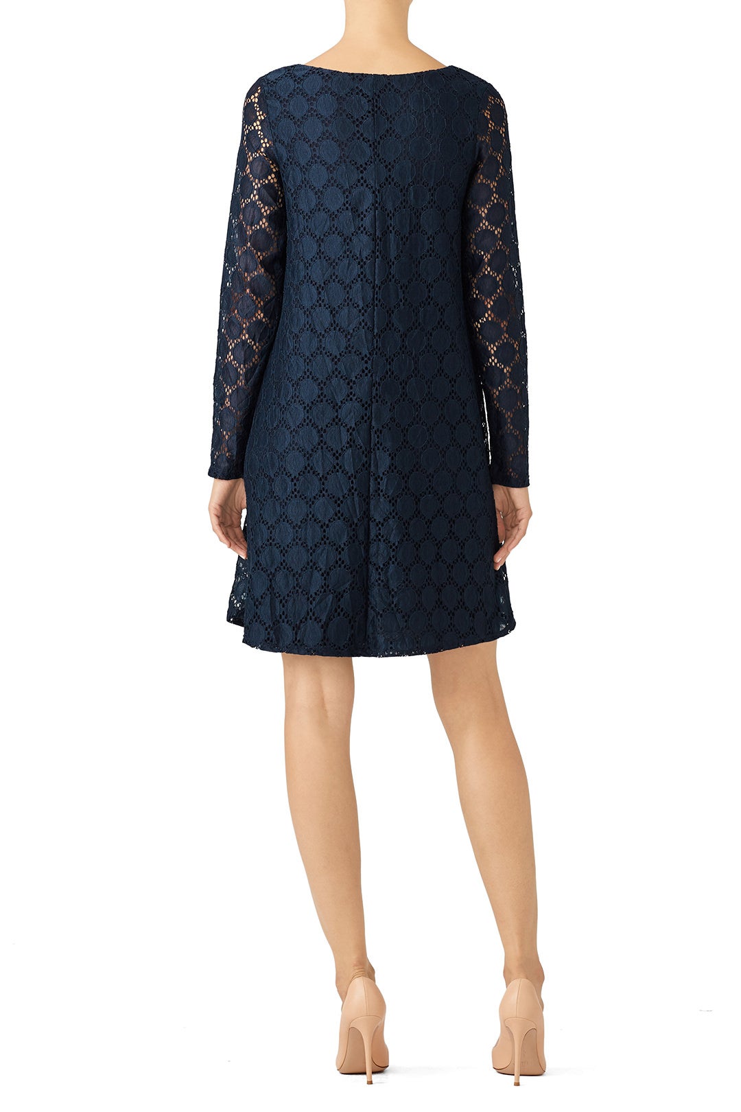 Navy Dot Lace Maternity Dress by Ingrid & Isabel 2