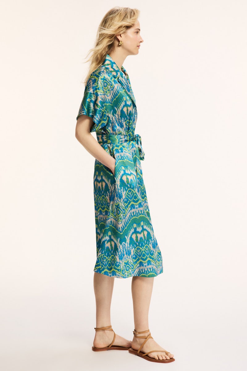 Tau Ikat Shirtdress by N Natori - Photo 1