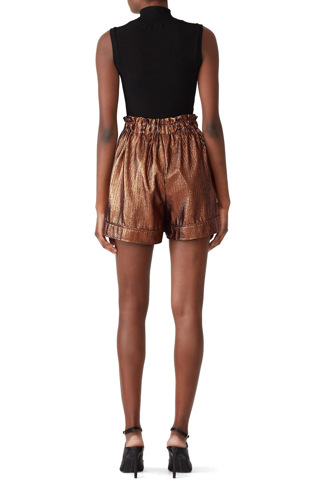 Bronze High Waist Shorts by (nude) 1