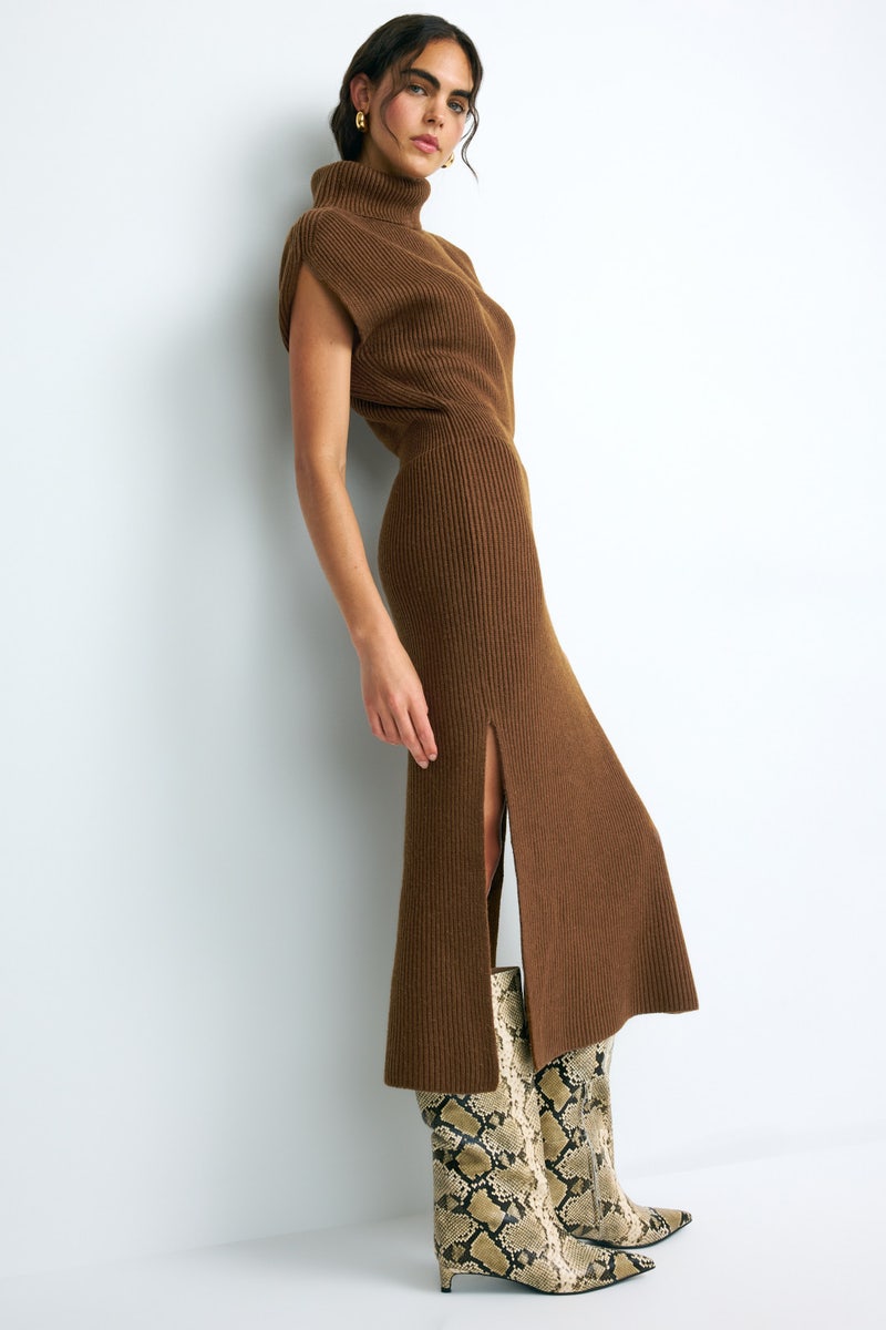 Brown Marigold Sweater Dress by Splendid - Photo 1