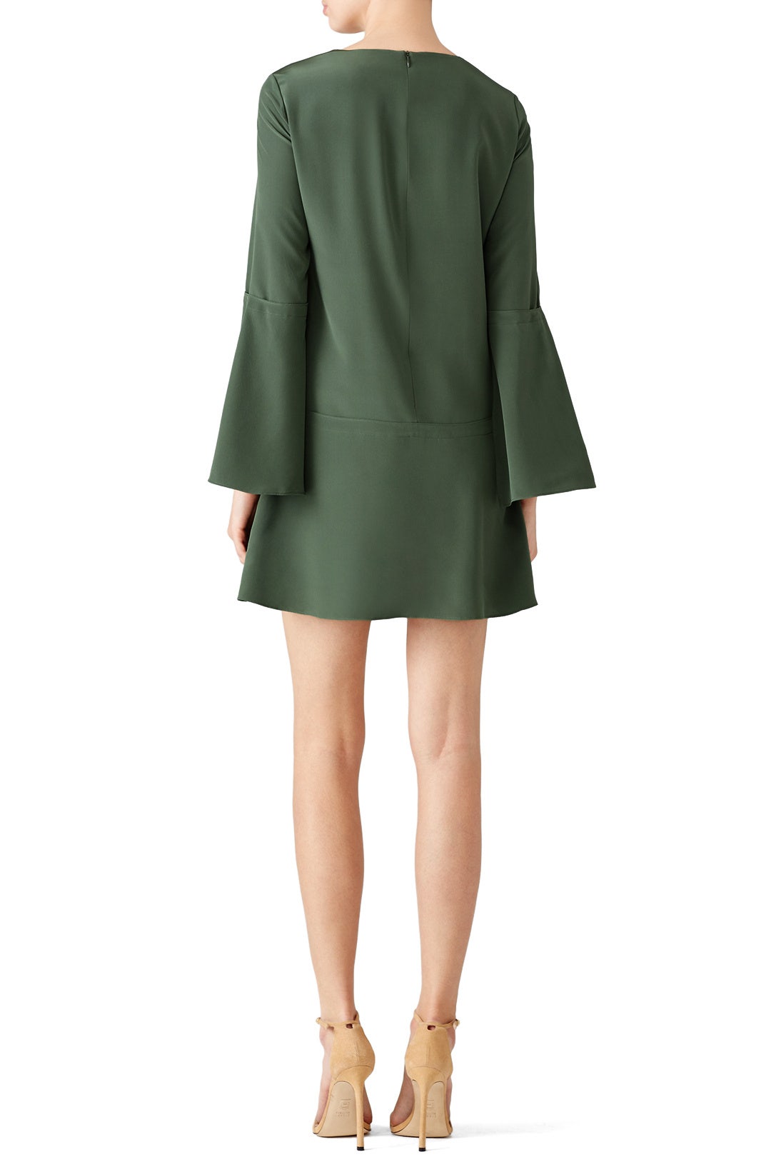 Green Silk Crew Dress by Tibi 1