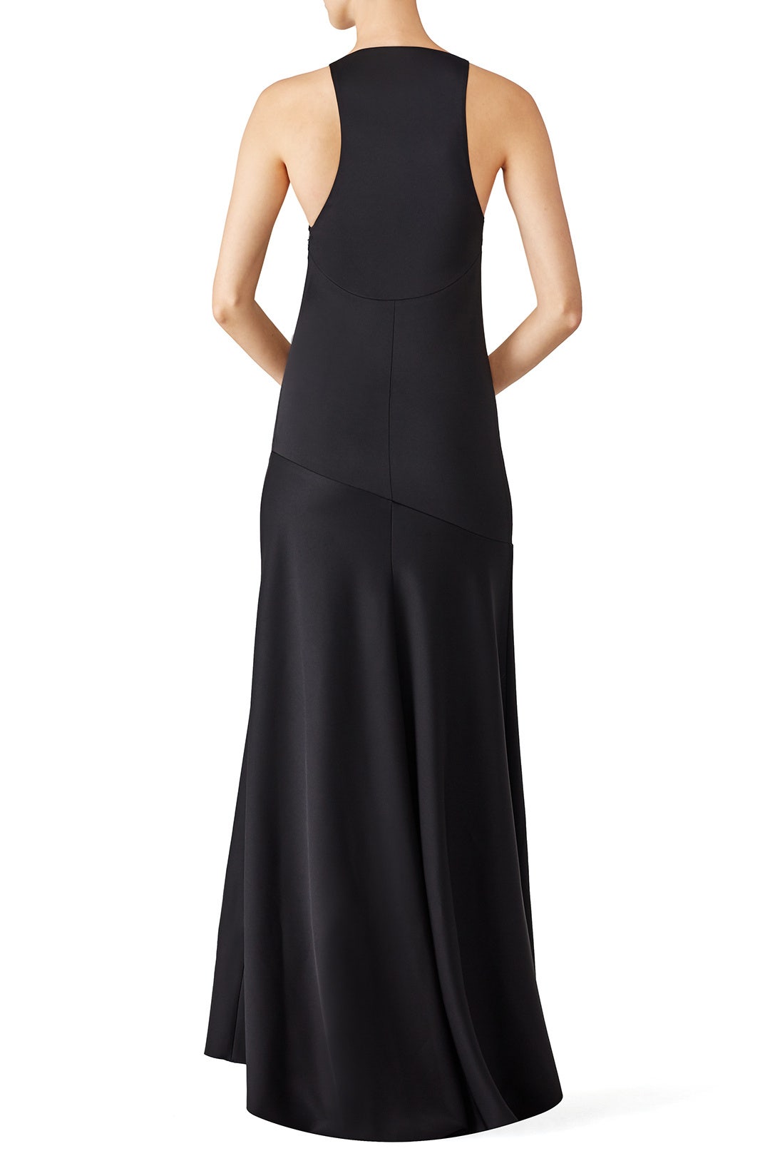 Black Silk Slip Gown by Cedric Charlier 2