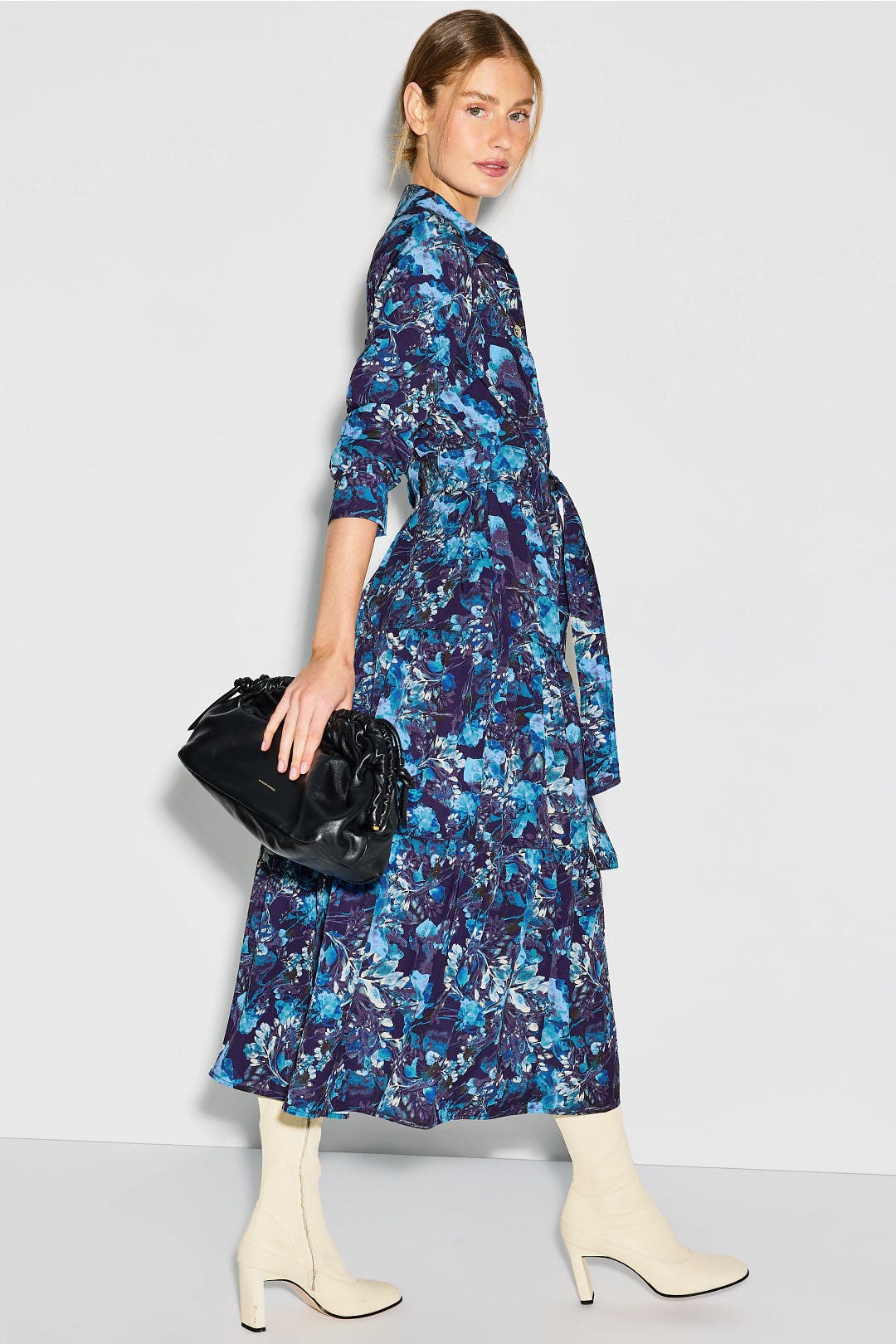 Printed Tie Waist Shirt Dress by Derek Lam 10 Crosby x RTR | Rent