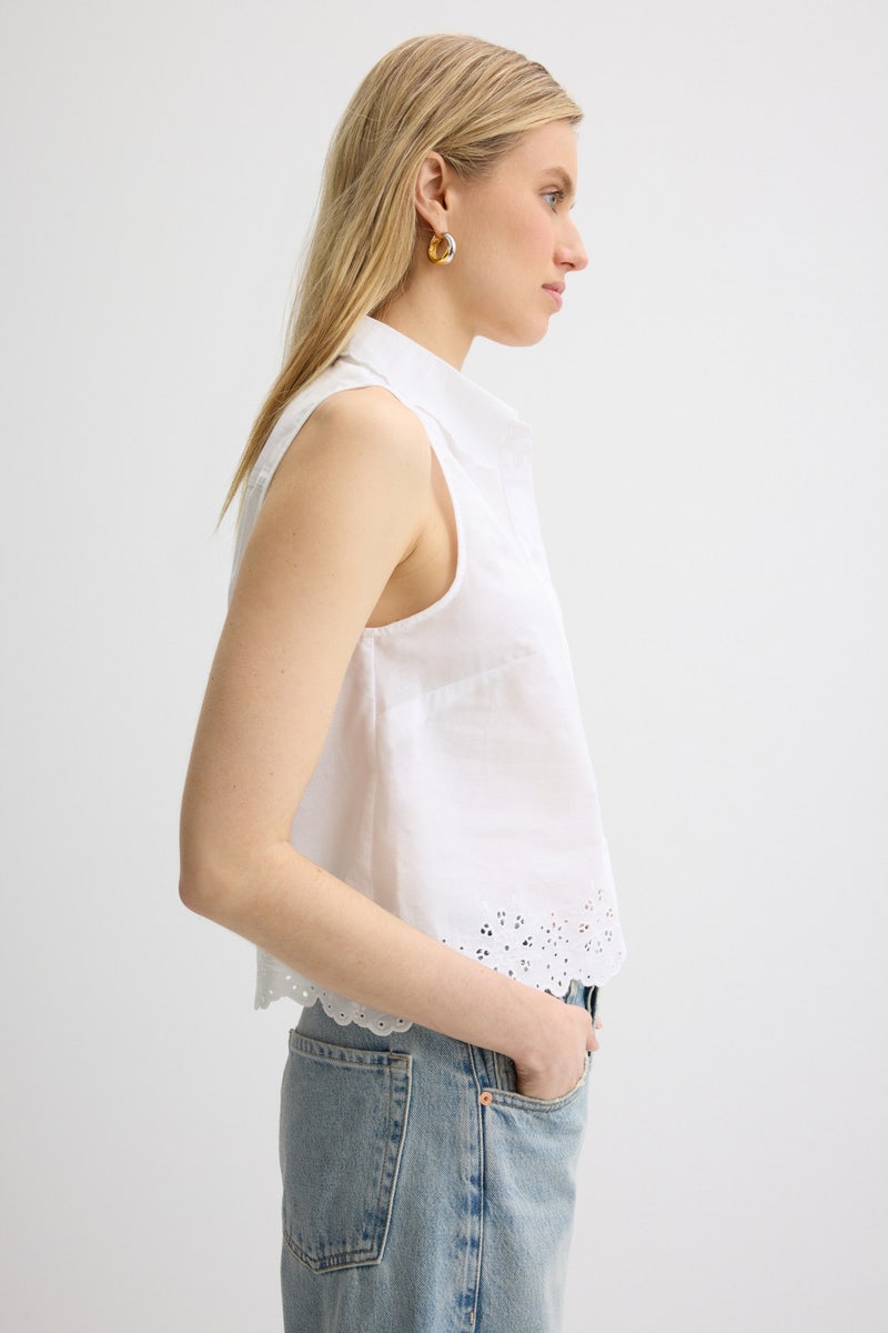 Eyelet Embroidery Button Up by CeCe - Photo 1