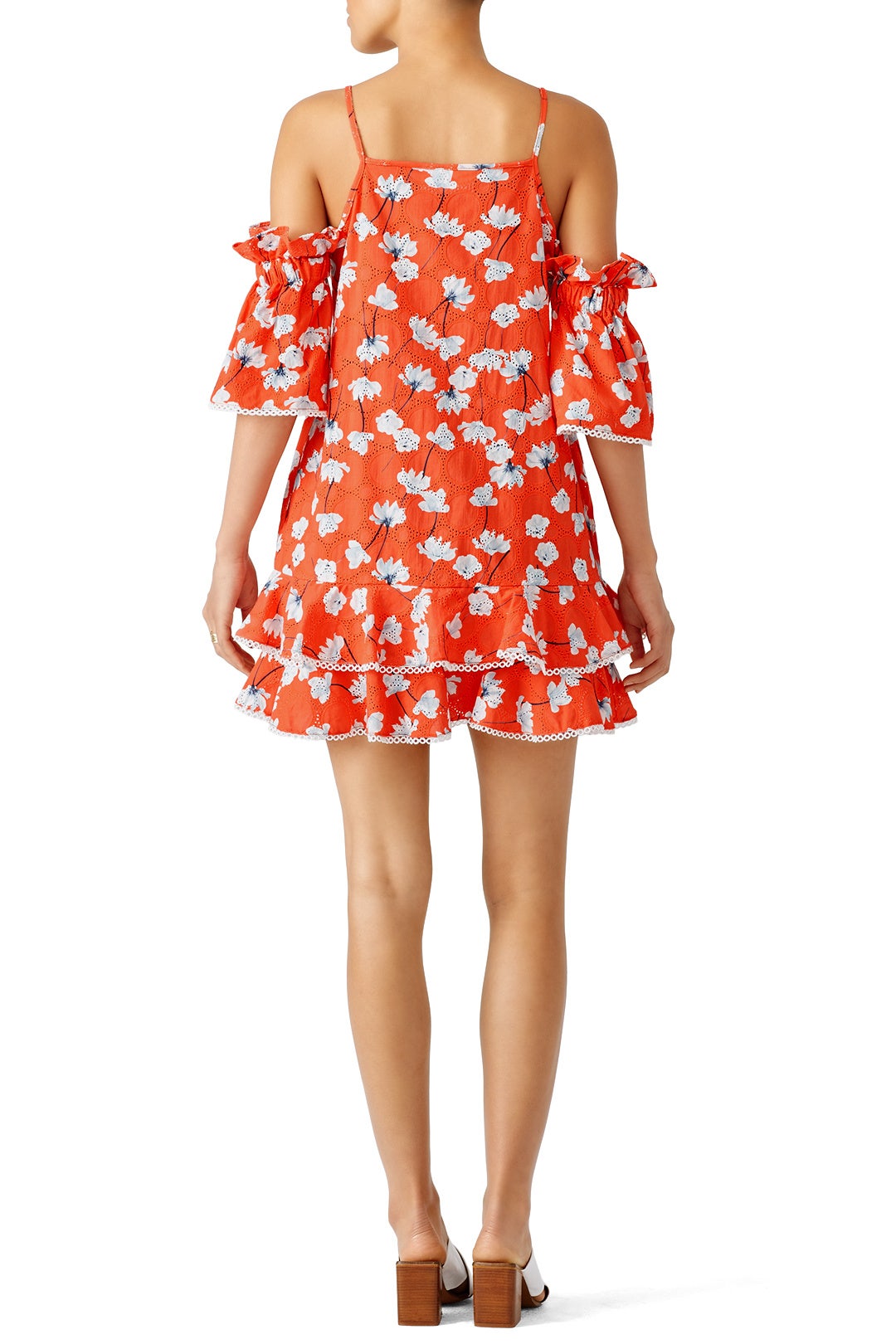 Vermilion Floral Bubble Sleeve Dress by Nicholas 1