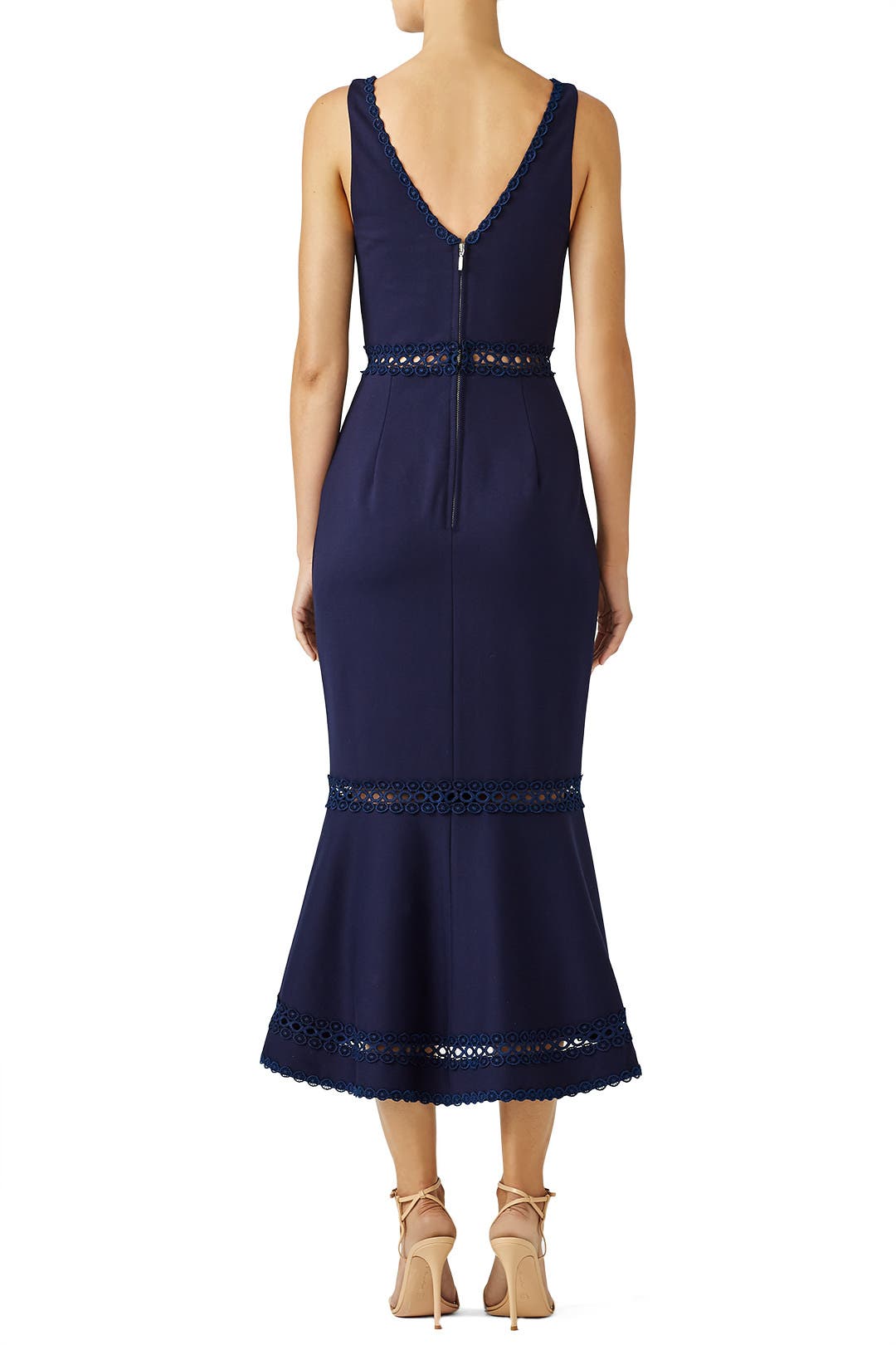 Plunging Navy Dress by Nicholas | Rent the Runway