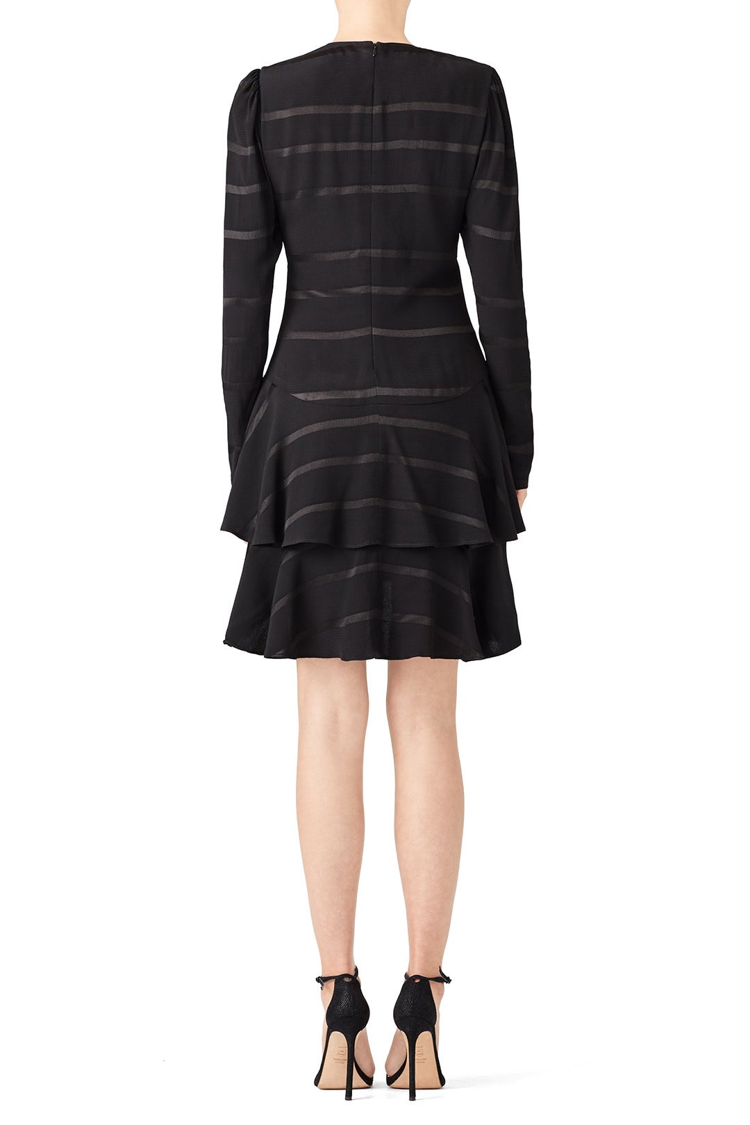 Striped Tiered Dress by Nicole Miller 1