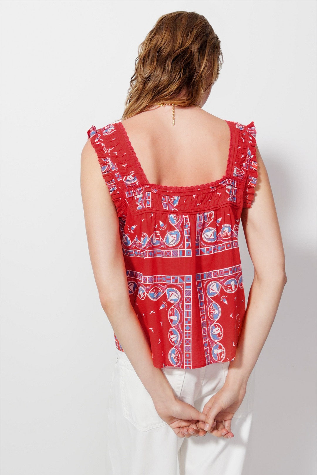 Victorian Pleat Tank Top by The Great. 2