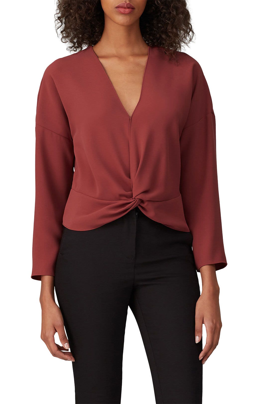 Red Long Sleeve Halifax Top by Amanda Uprichard 2