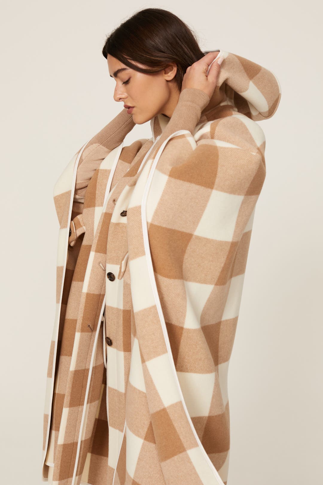 Calea Plaid Poncho by BOSS | Rent the Runway