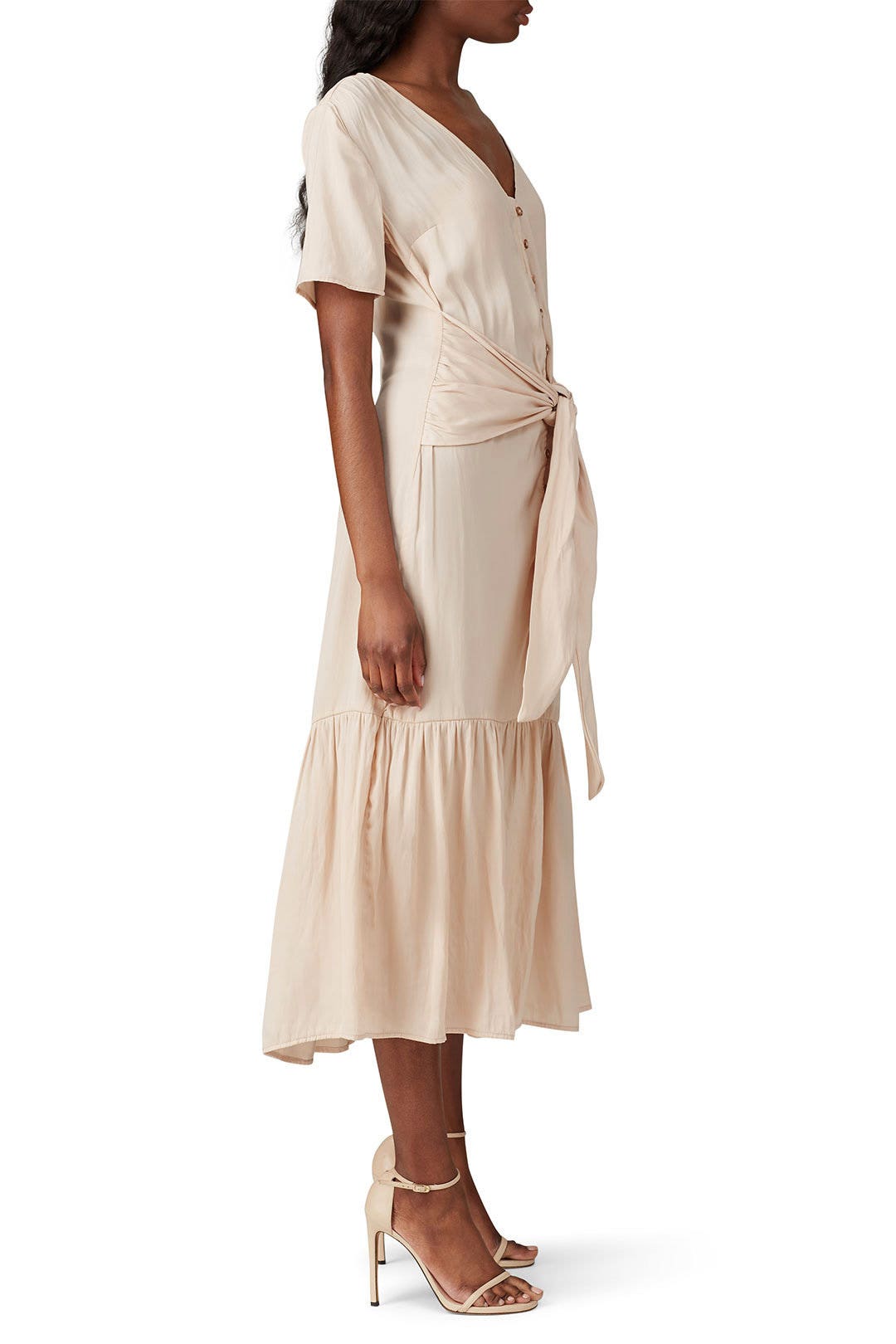 Nude Tie Waist Dress by Love, Whit by Whitney Port 2