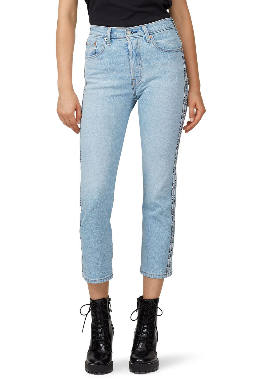 Light Wash 501 Crop Jeans by Levi's 2