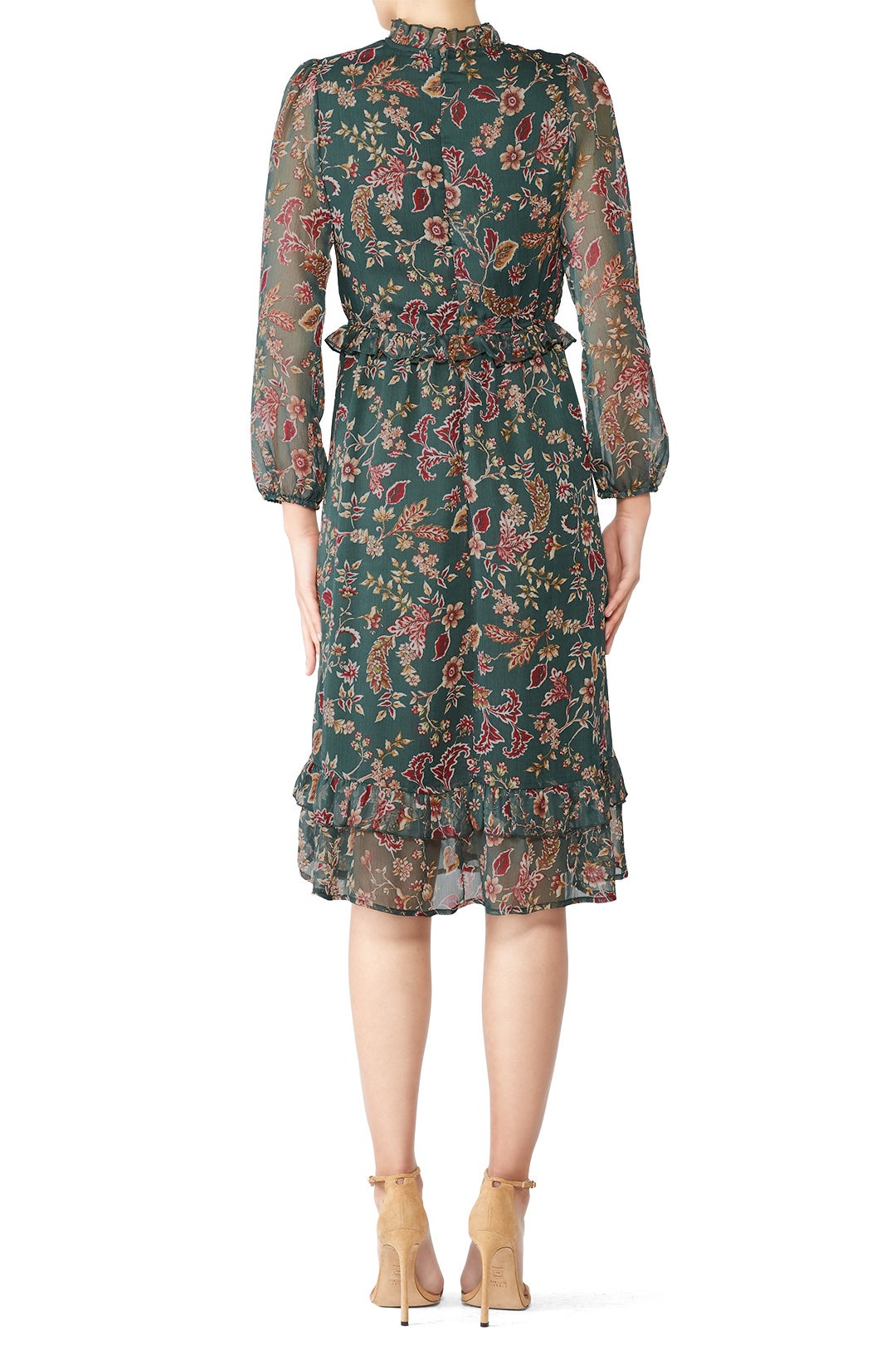 Pine Paisley Smocked Dress by Moon River 2