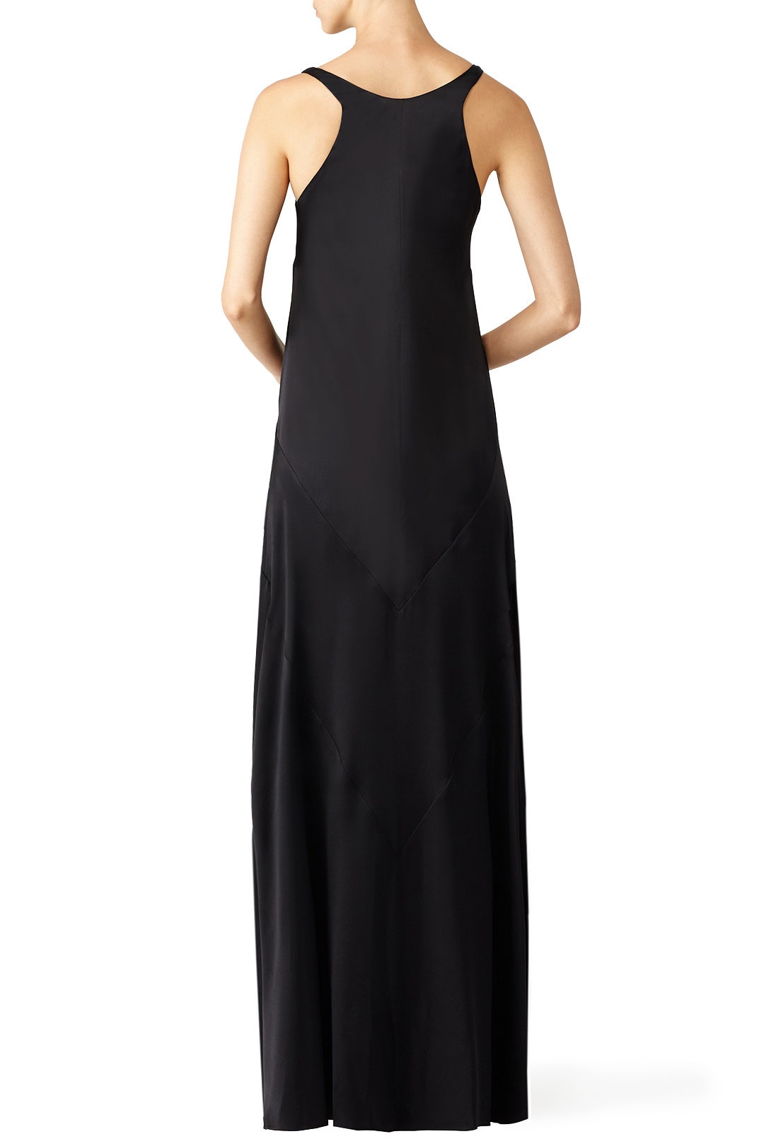 Black High-Low Slip Gown by Narciso Rodriguez 2