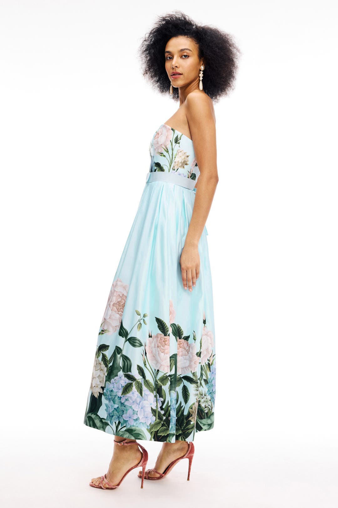 Blue Corset Style Hydrangea Gown by NISSA | Rent the Runway