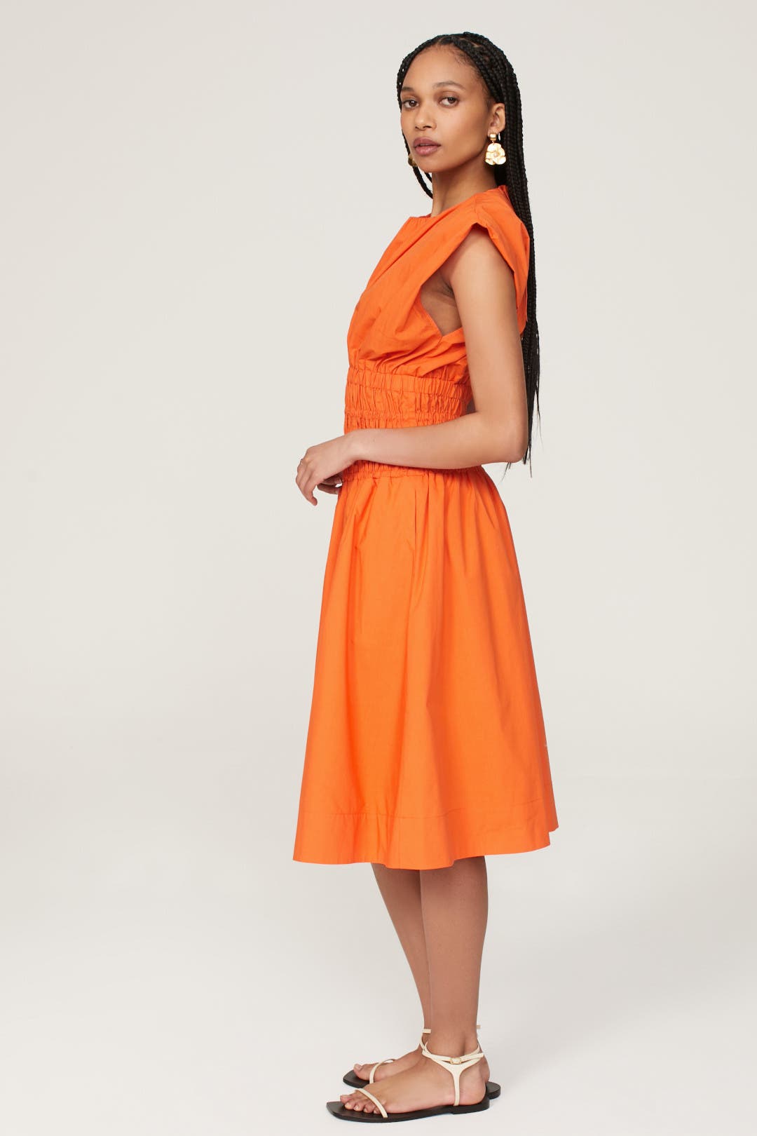 Orange Tie Waist Mini Dress by Derek Lam 10 Crosby x RTR | Rent