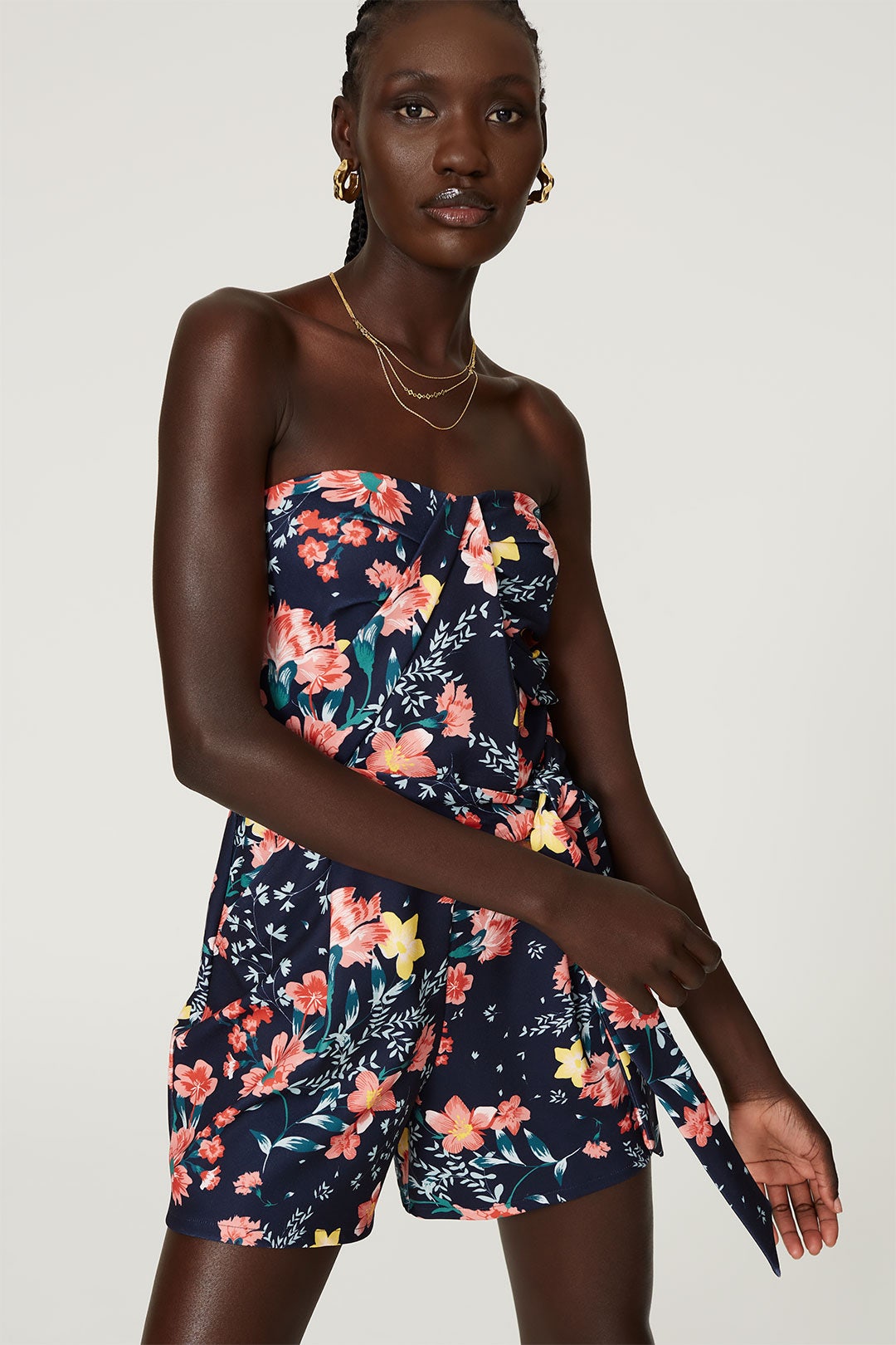 Blue Floral Strapless Romper by Great Jones 1