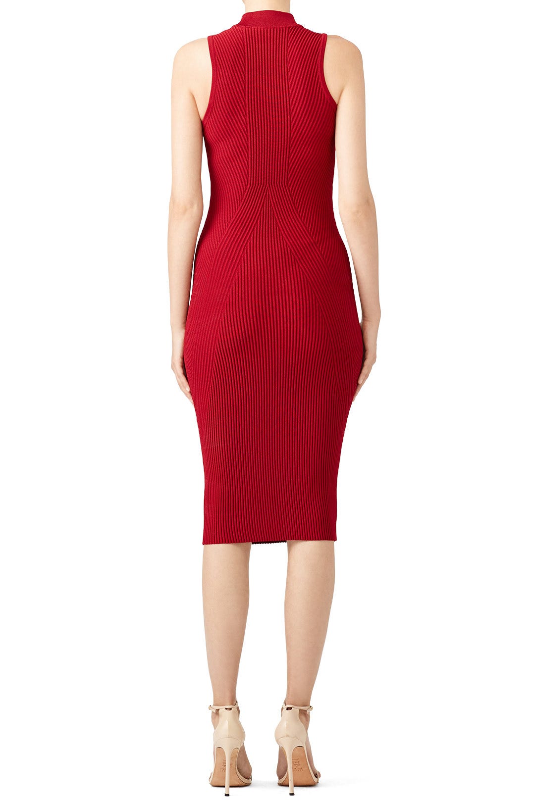 Red Ribbed Sheath by Nicole Miller 1