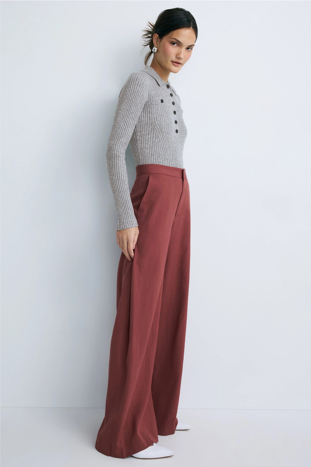 Collared Button Front Sweater by Peter Som x RTR 1