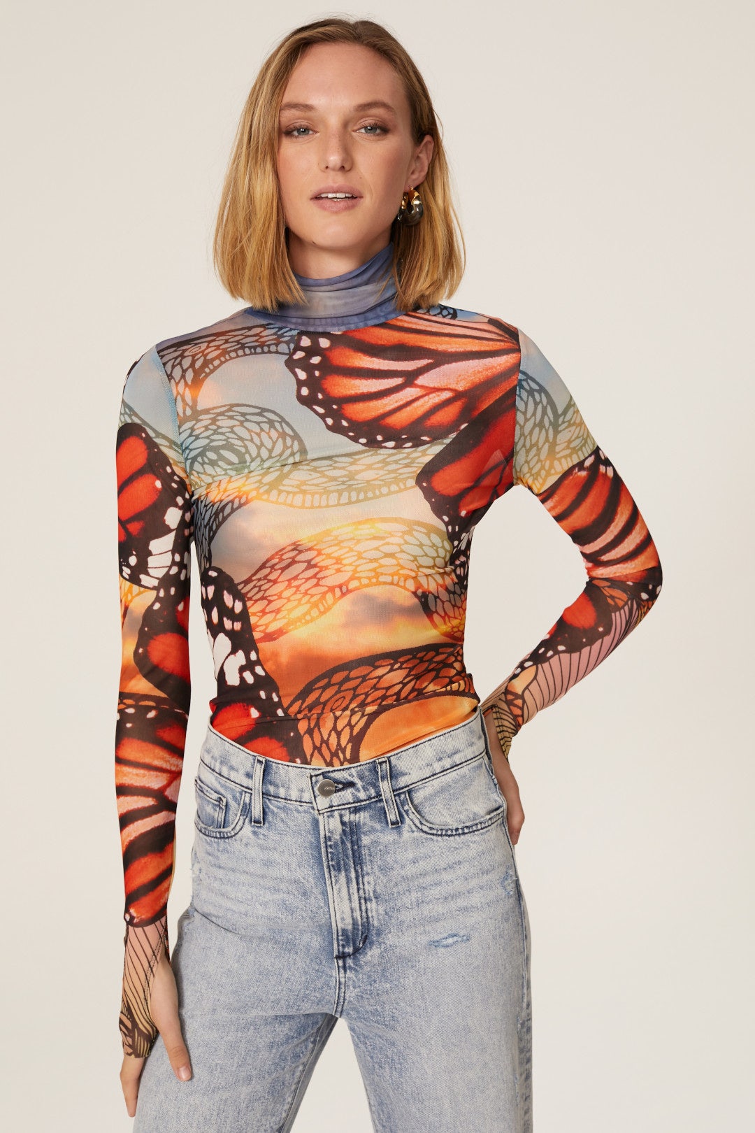 Zadie Butterfly Mesh Top by AFRM 1