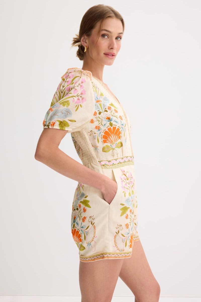 Dany Vintage Floral Romper by Caballero - Photo 1