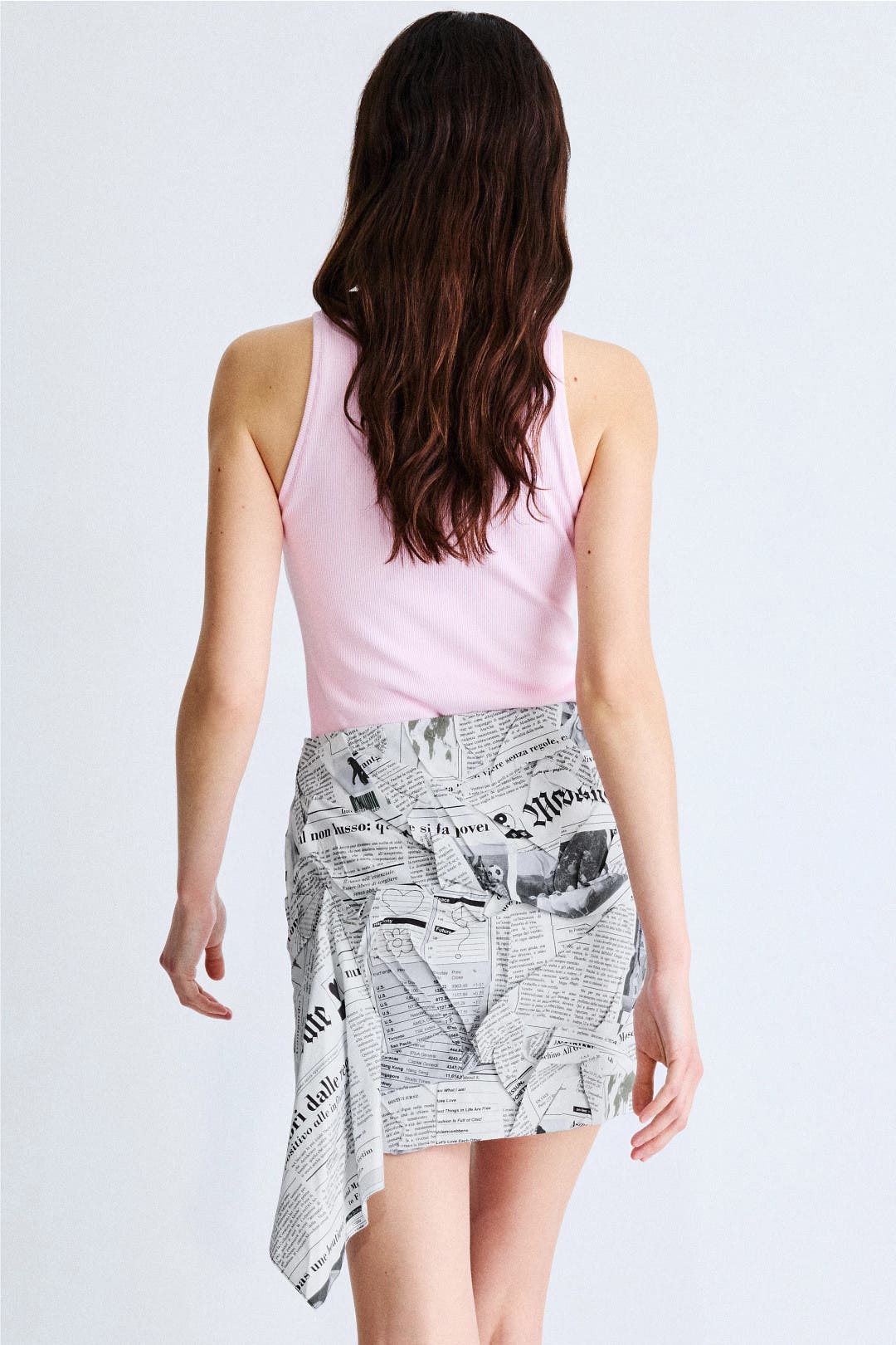 Newspaper Graphic Mini Skirt by Moschino | Rent the Runway