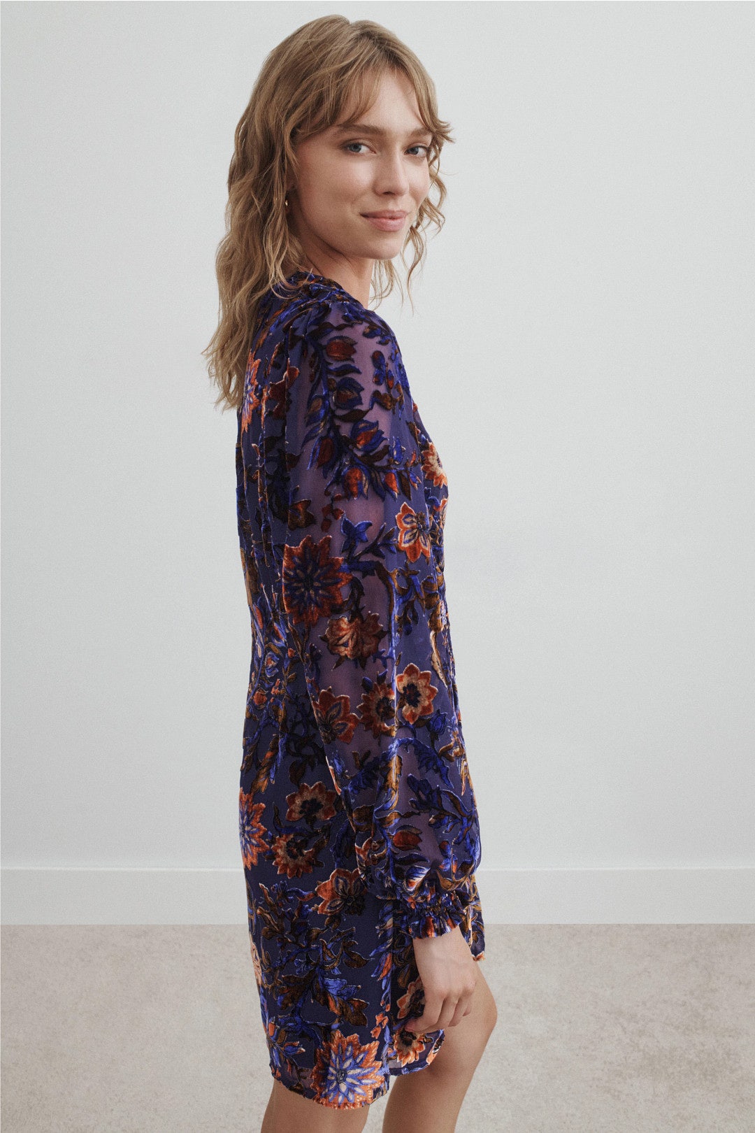Purple Floral Eliza Dress by Marie Oliver 1