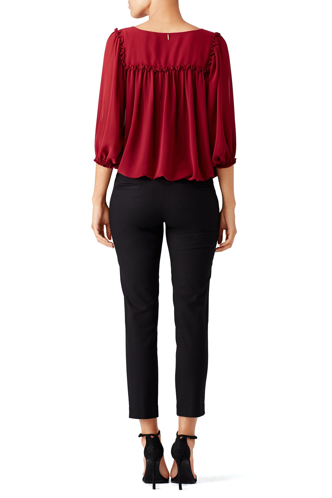 Wine Red Mercer Sheer Top by T-Bags LosAngeles 1