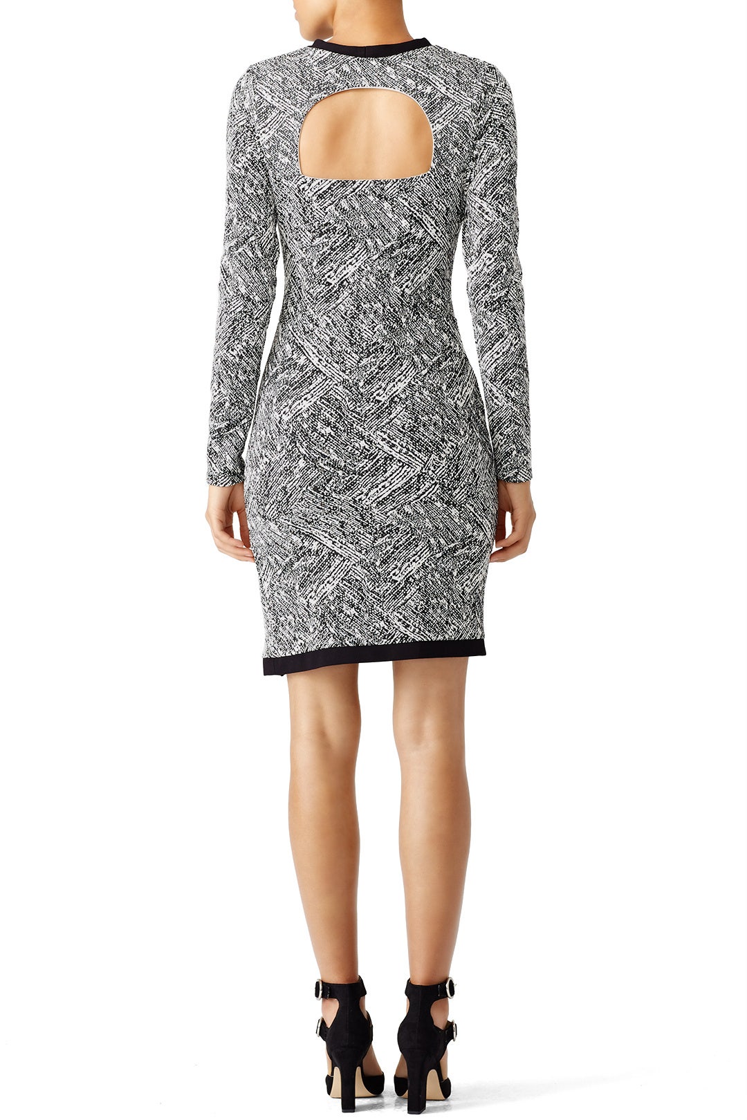 White Jacquard Printed Sheath by twenty 2