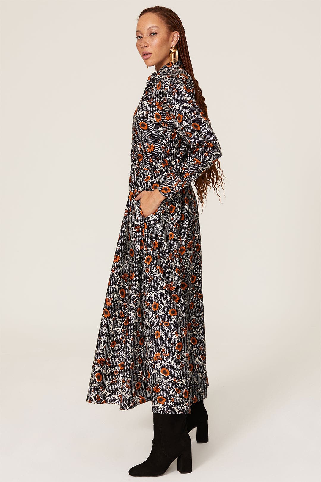 【送料 関税込】Tory Burch Long-sleeved midi dress Eleanor Shirtdress by Tory Burch | Rent the Runway
