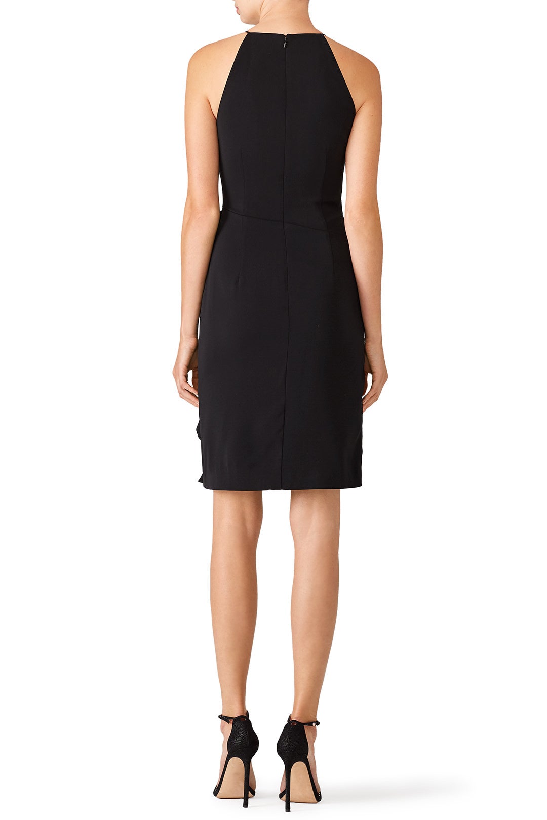 Black Ruffle Sheath by Badgley Mischka 1