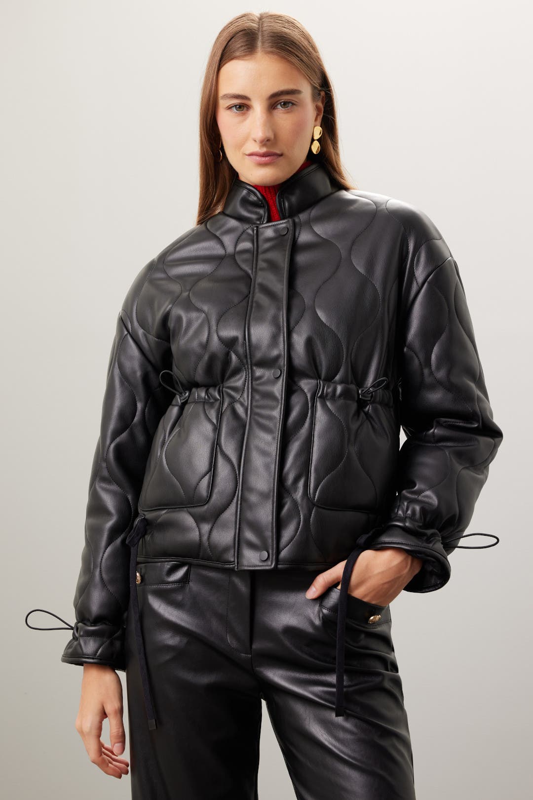 Quilted Faux Leather Jacket by Slate & Willow | Rent the Runway