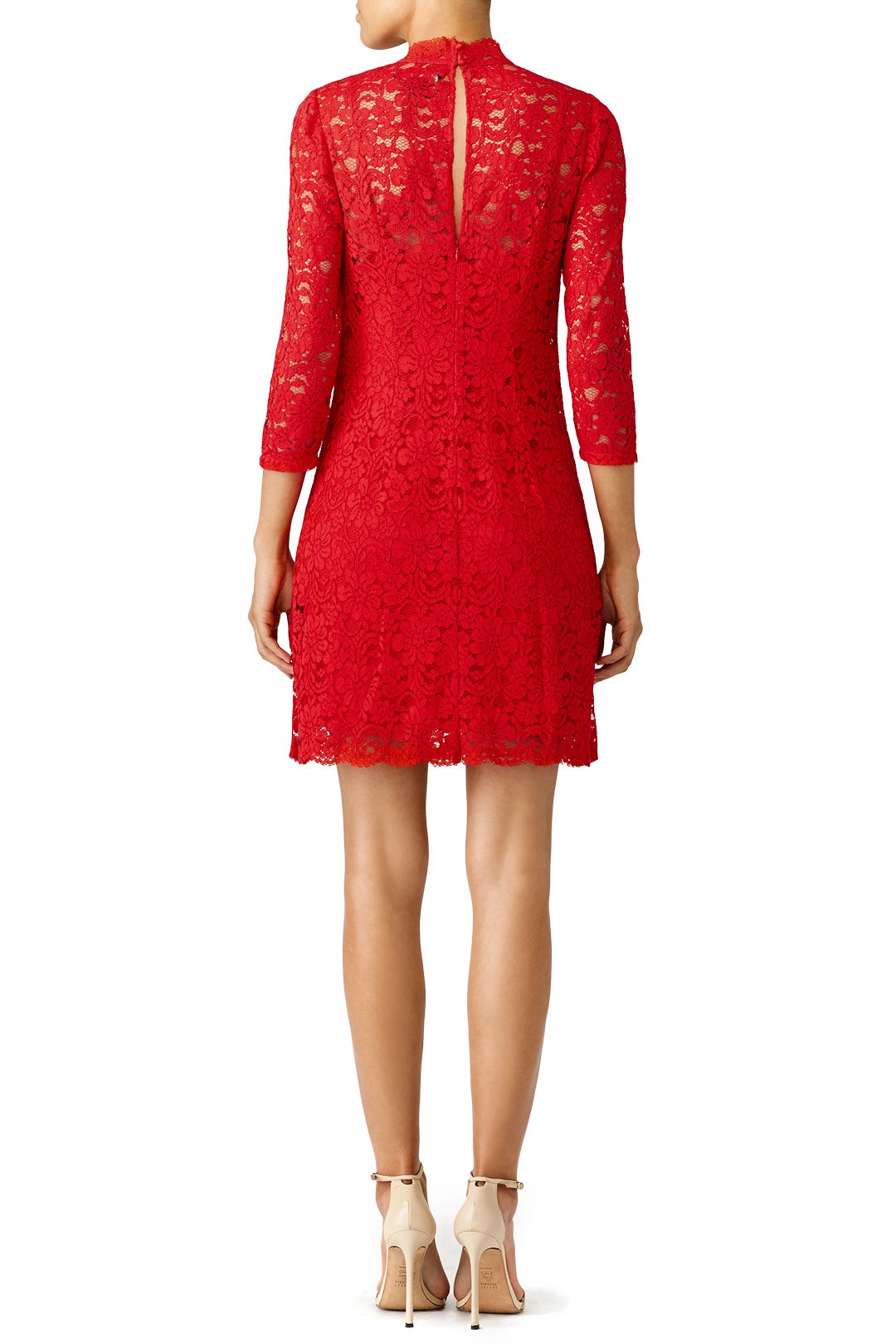 Red Mod Lace Dress by Slate & Willow 1