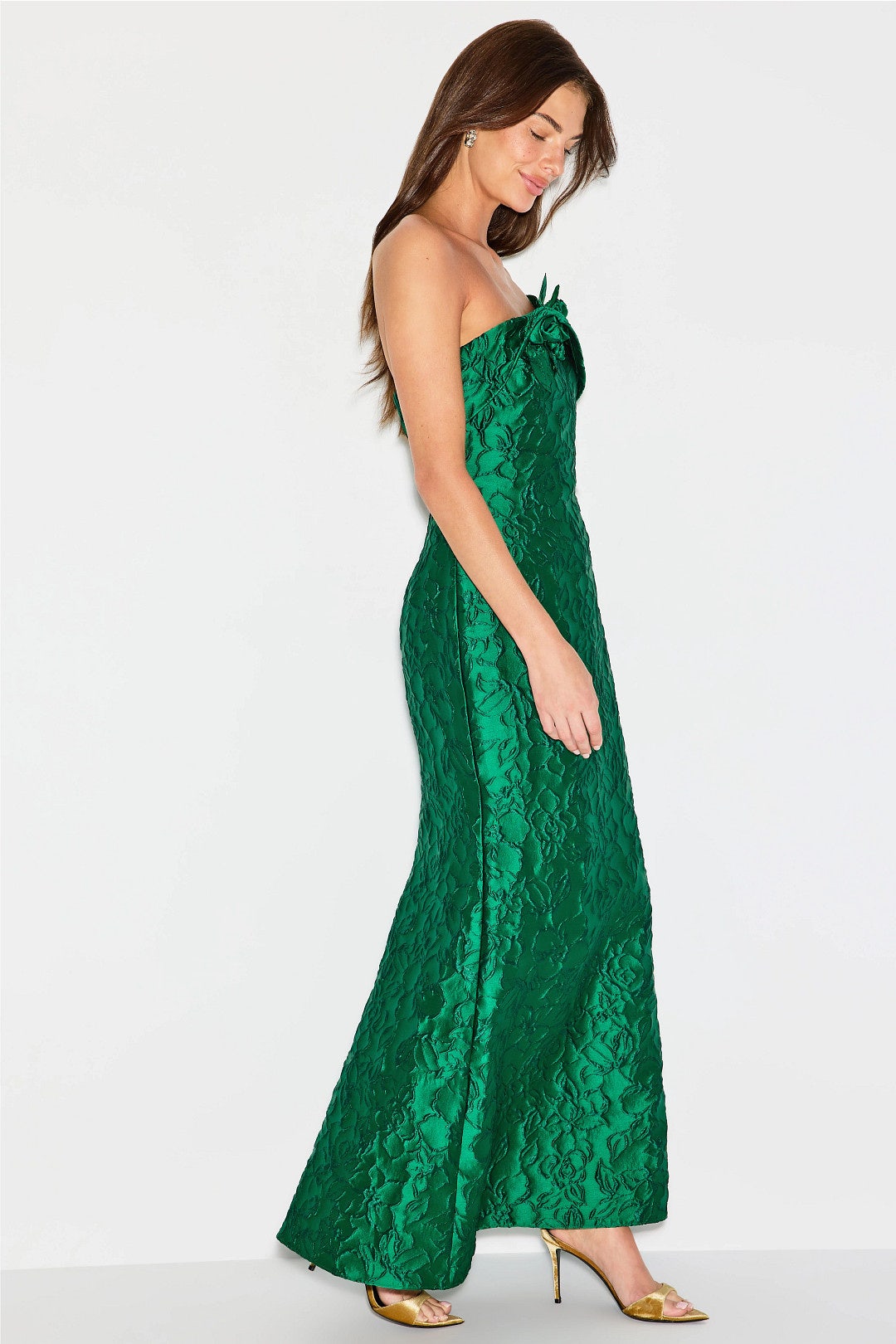 Jacquard Strapless Gown by Badgley Mischka 1