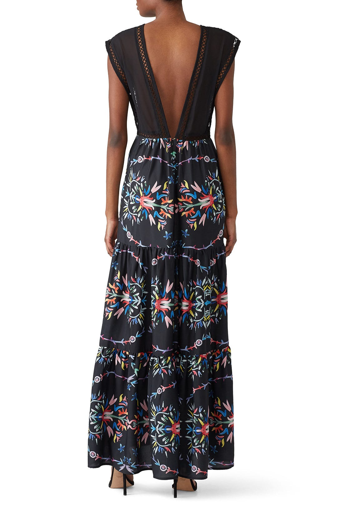 Black Print Camile Maxi by Sabina Musayev 1
