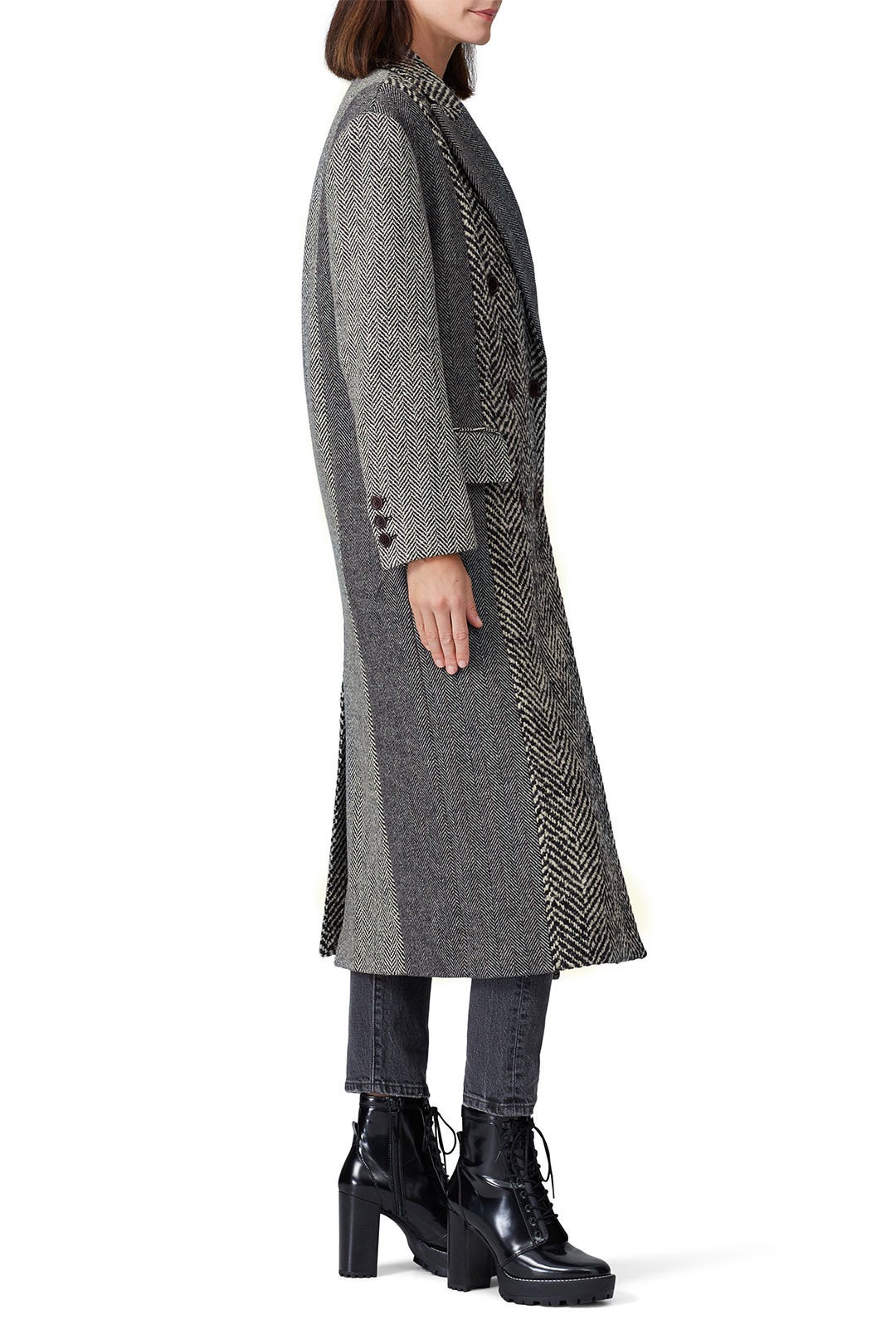 Multi Herringbone Coat