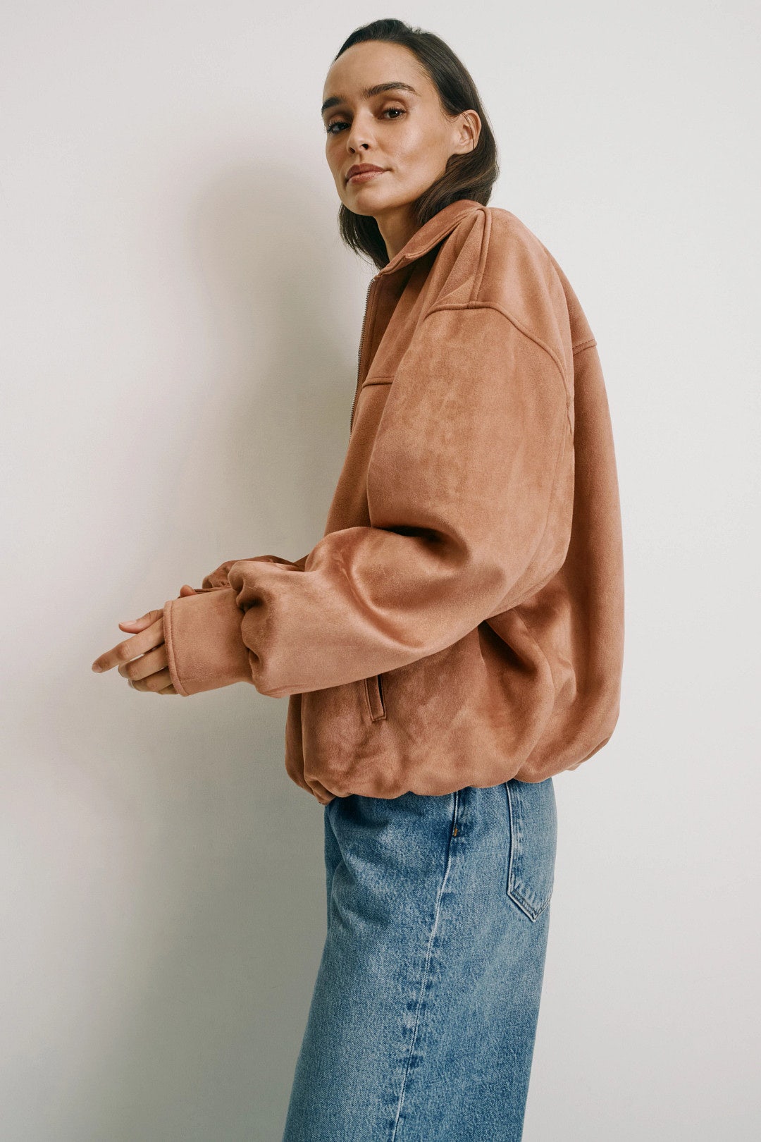 Suede Bomber Jacket by WEWOREWHAT 1