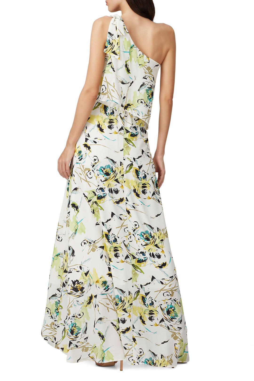 One Shoulder Asymmetric Popover Maxi by Slate & Willow Rent