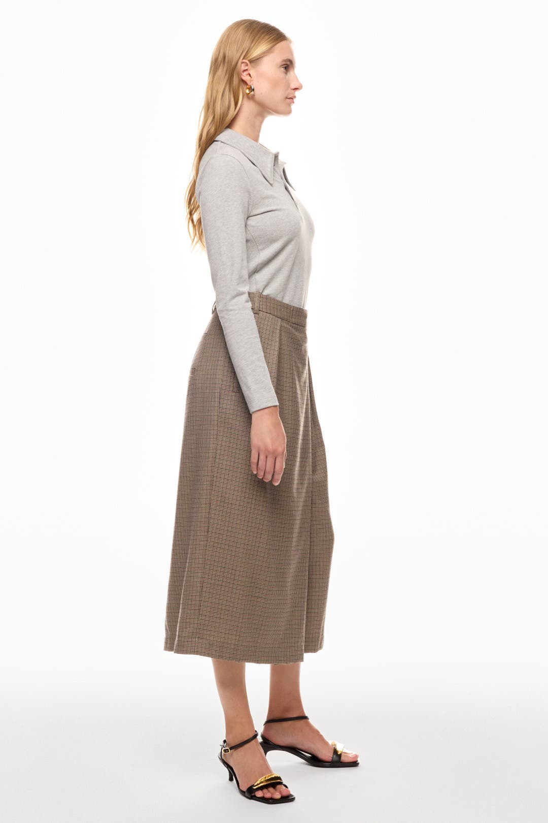 Thomas Menswear Check Wrap Culotte Skirt by Tibi | Rent the