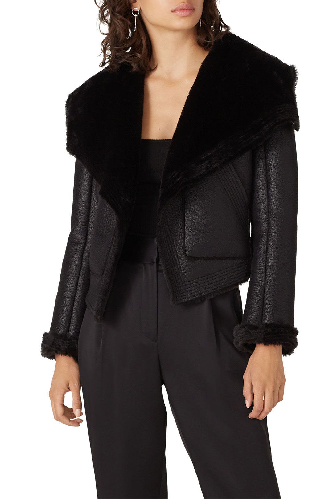 Faux Leather Late Night Shift Jacket by BLANKNYC 1