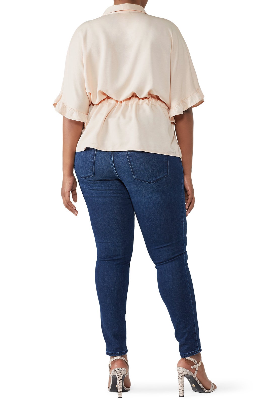 Drawstring Waist Blouse by JUNAROSE 1