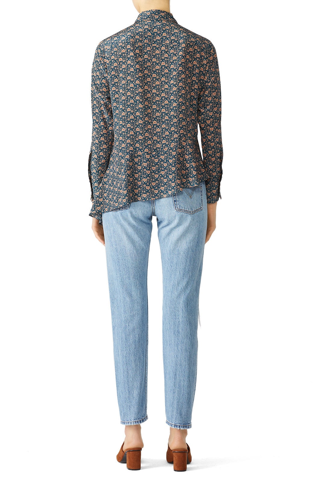 Peacock Floral Printed Blouse by Nanette Lepore 1