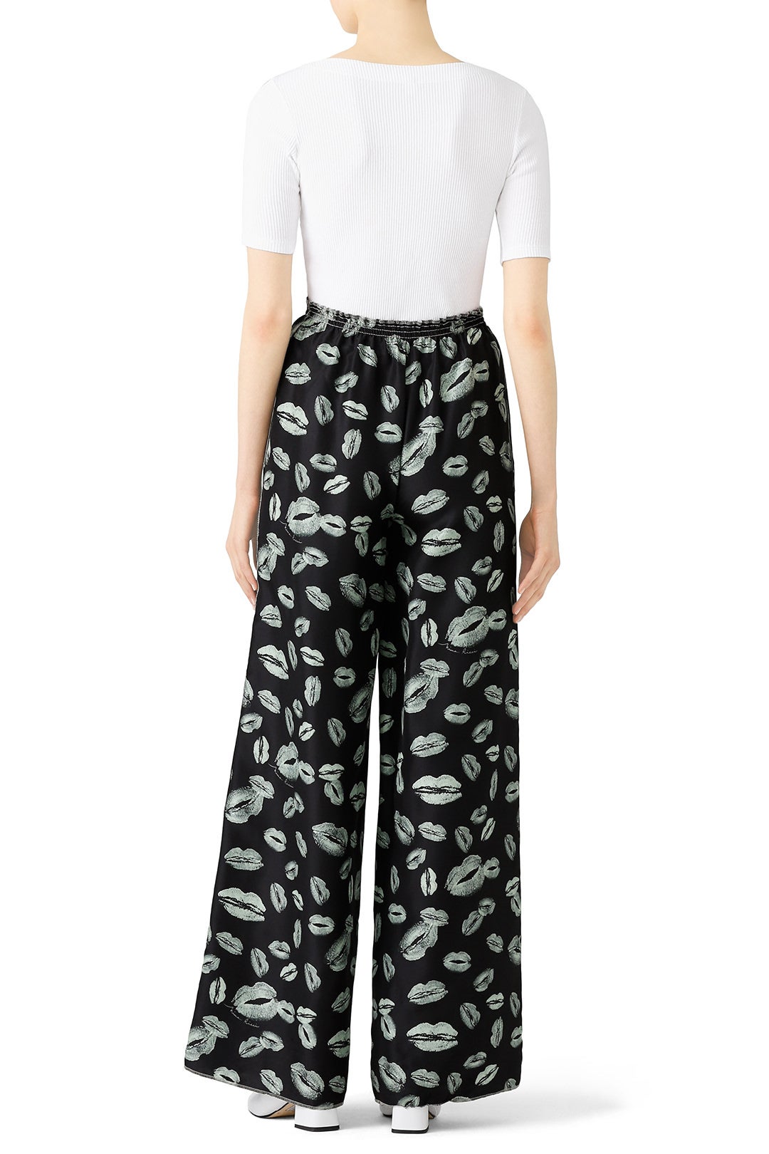 Lip Printed Flare Pants by Nina Ricci 1