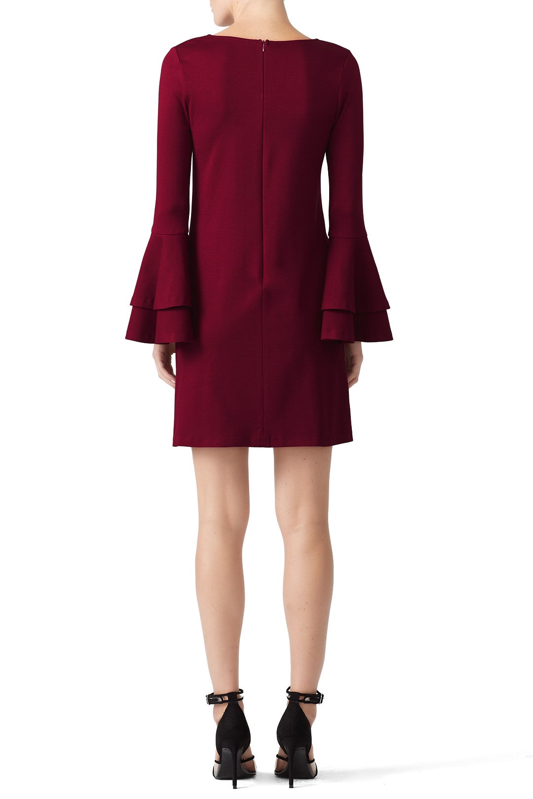 Burgundy Bell Sleeve Shift by Slate & Willow 1