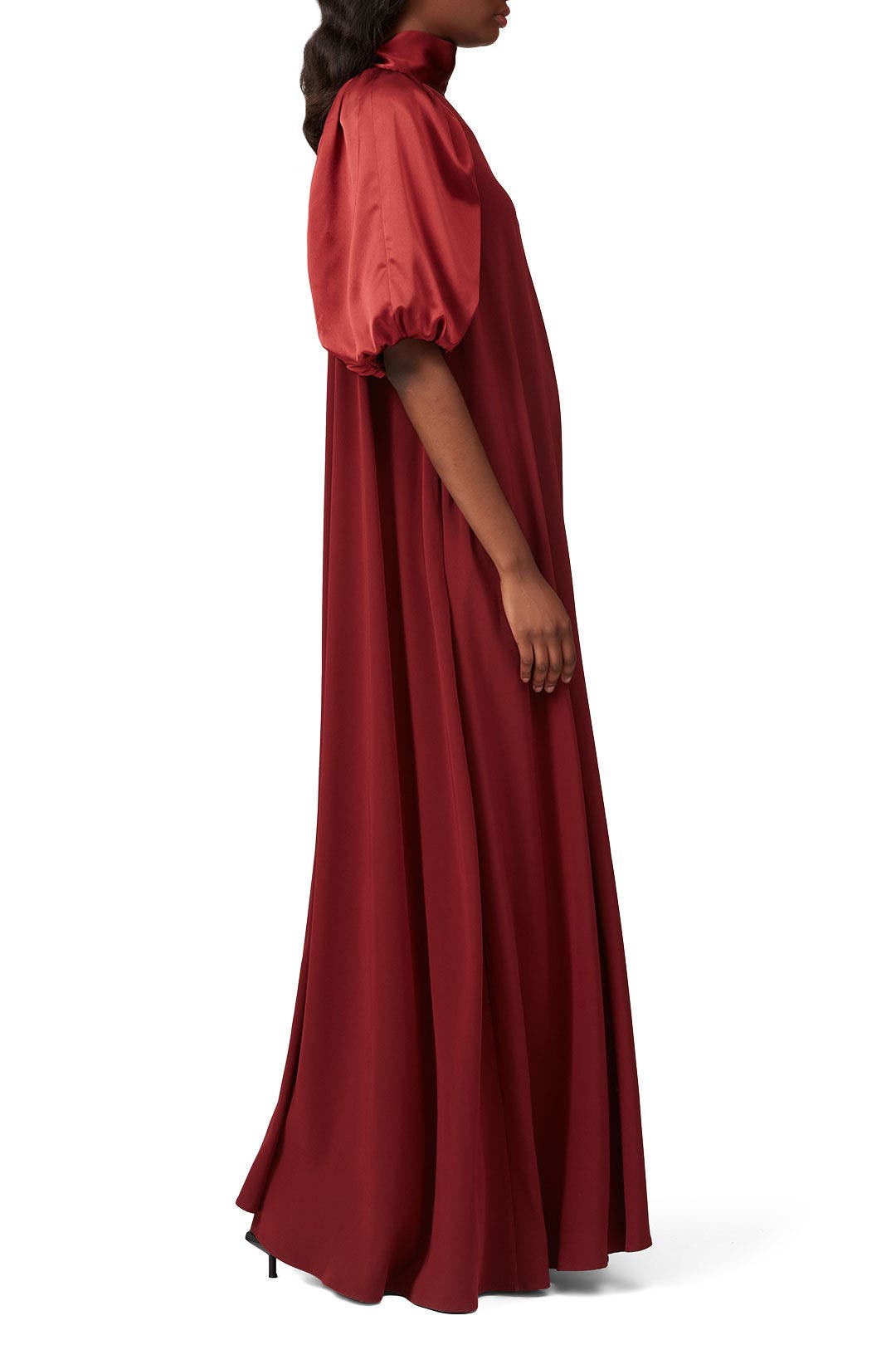 Puff Sleeve High Neck Gown by Co 1
