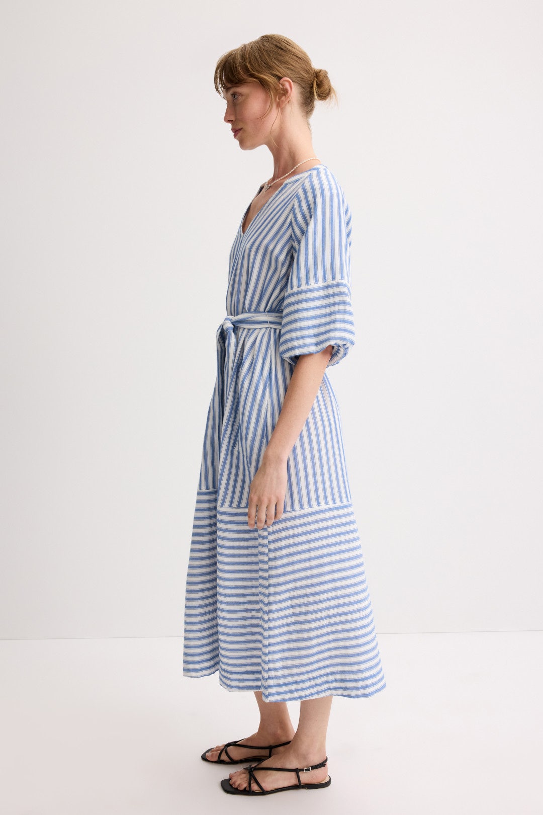 Double Gauze Mixed Stripe Dress