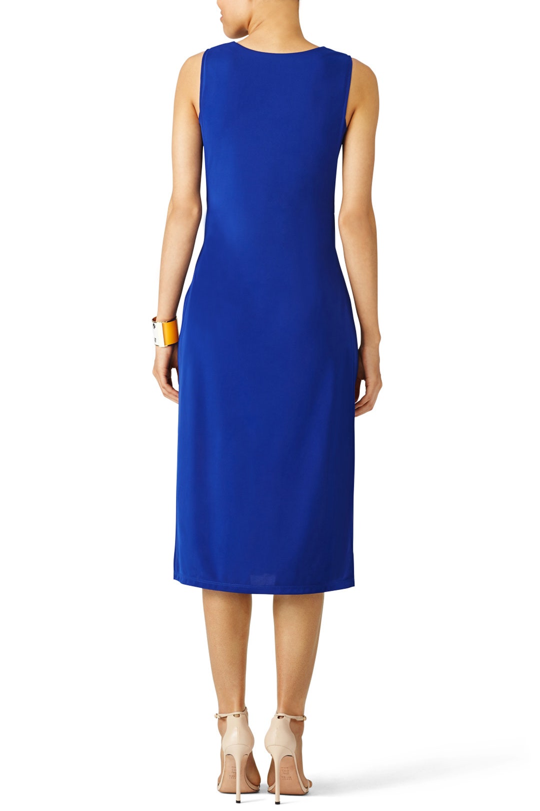 Blue Cutout Slim Shift Dress by Slate & Willow 2