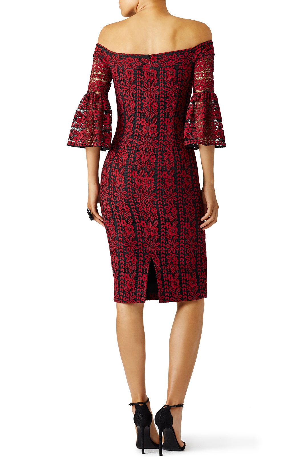 Red Floral Off Shoulder Dress by Cynthia Rowley 1